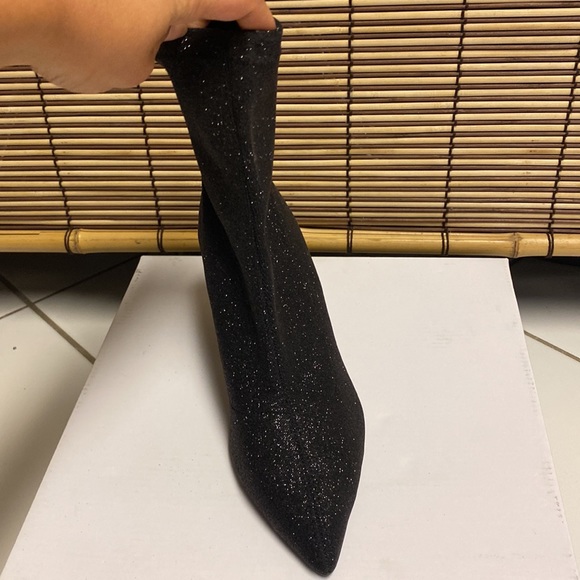 Qupid Black Sparkling heeled boots - Picture 2 of 7